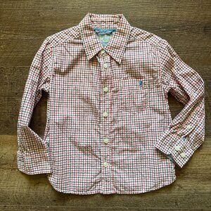 77KIDS by American Eagle Long Sleeve button up shirt red plaid size 4